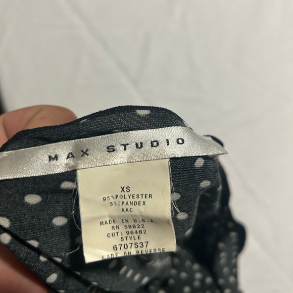 Max Studio Polka Dot Blouse Women Size Xs - Picture 4 of 4